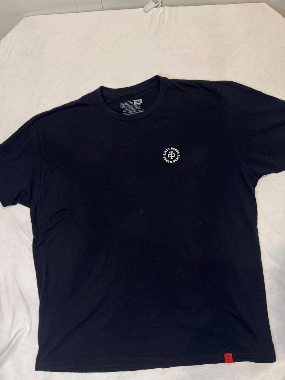 Troll Co Dirty Hands Clean Money T Shirt Mens 2XL Black Knuckle Busters Workwear